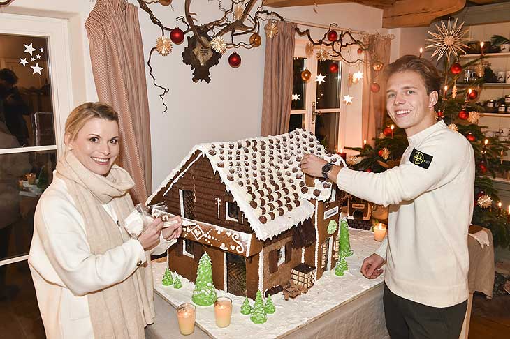 Viola Matthäus (Tochter von Lothar Matthäus und Sylvia), Joel Beckenbauer (Sohn Franz Beckenbauer), Grüne Weihnachten für guten Zweck auf Thomas Witzanys Hummelwiese am Mondesse bei Salzburg am 15.12.2021 Foto: (c) BrauerPhotos für Hummelwiese